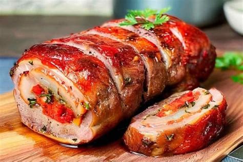 Rollo de carne de tres tipos