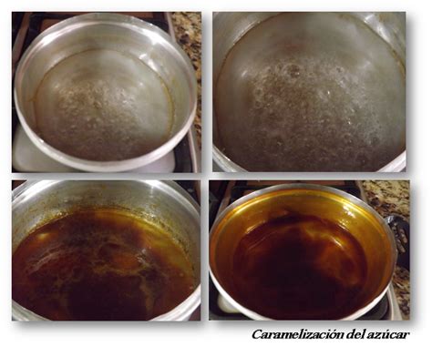 Proceso de caramelización del azúcar