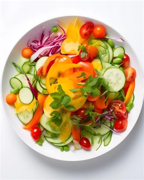 Variedad de ensaladas frescas y coloridas