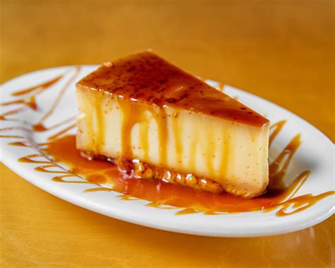 Flan de queso individual en tarrito con caramelo