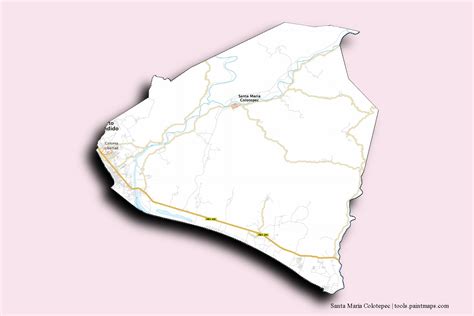 Mapa de El Tomatal, Santa María Colotepec, Oaxaca
