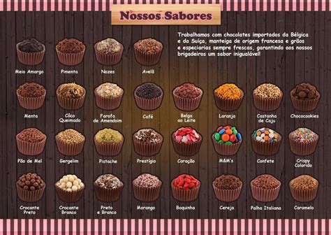 Variedad de brigadeiros de diferentes sabores