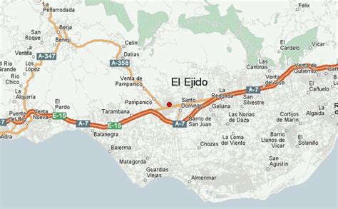 Mapa de El Ejido señalando la ubicación de la pizzería