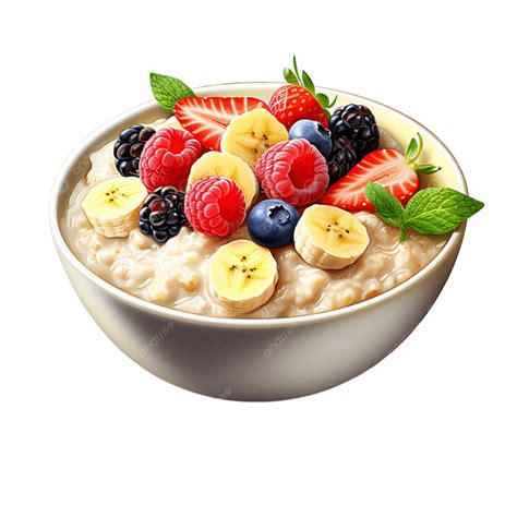 Cuenco de avena con frutas