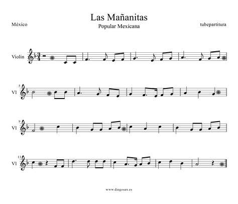 Partitura de Las Mañanitas