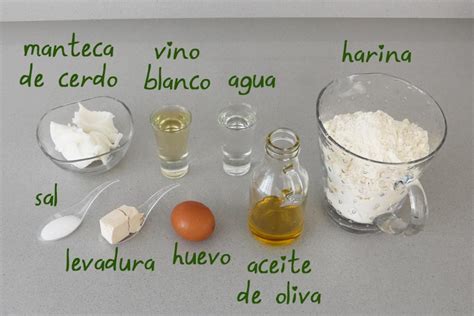 Ingredientes básicos para masa de empanada