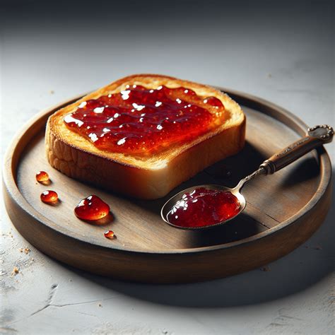 Brioche sin gluten en un plato con mermelada