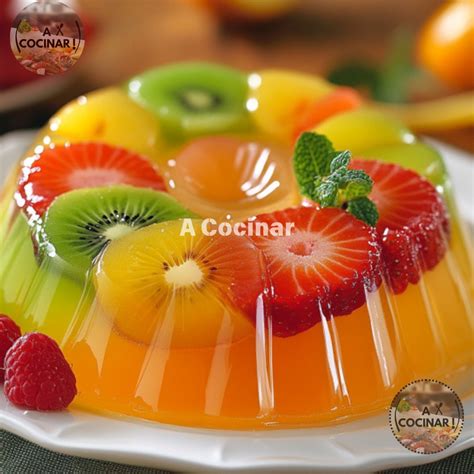 Gelatina de hortalizas variadas en cubos
