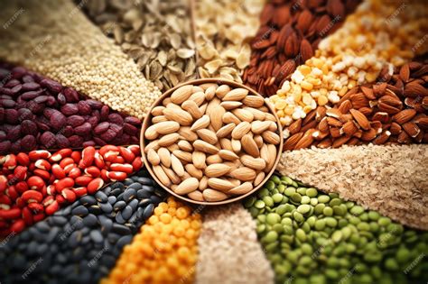 Variedad de granos de cereales