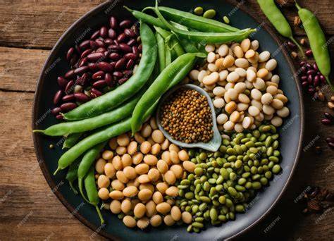 Plato con diferentes tipos de legumbres