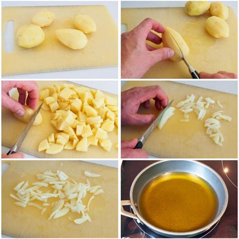 Corte de patatas para tortilla