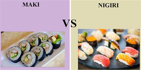 Diferencias entre sashimi, nigiri y maki