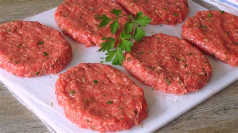 Preparación de la carne de hamburguesa