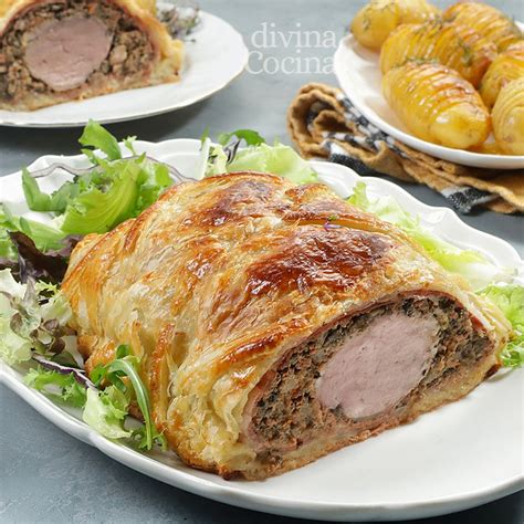 Solomillo Wellington individual de cerdo con provolone