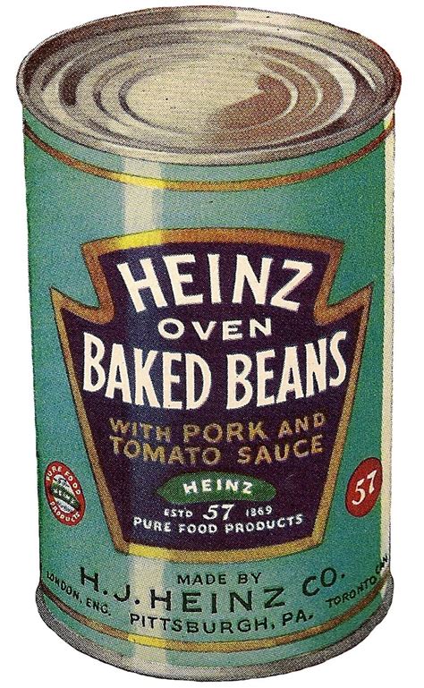 Lata vintage de Heinz Baked Beans