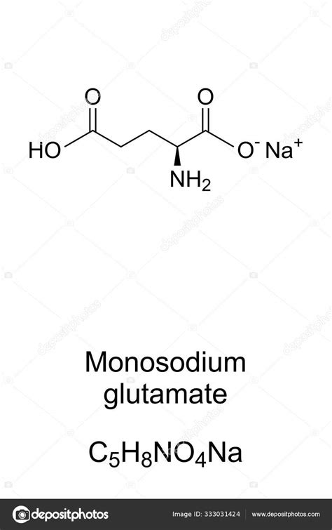 Glutamato monosódico estructura química