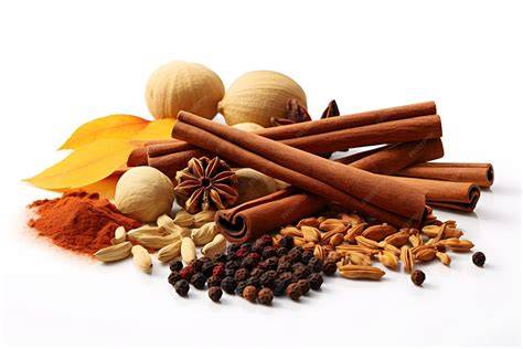 Especias para el licor de nueces: canela, clavos y nuez moscada
