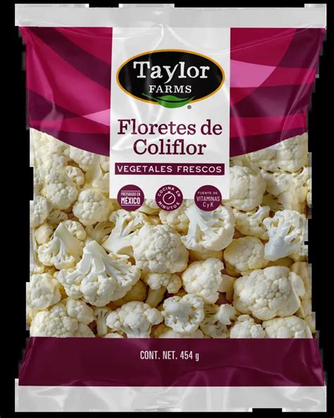 Floretes de coliflor envasados al vacío listos para cocinar