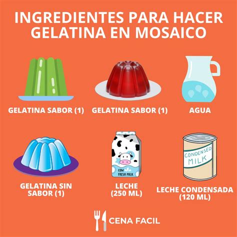 Ingredientes coloridos para gelatina