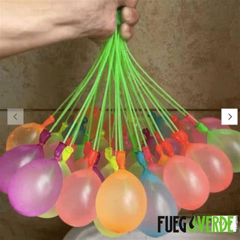 Esquema de cómo se llenan los globos de agua rellenables
