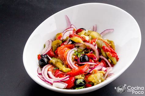 Ensalada de pimientos con agujas