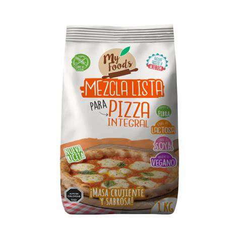 Pizza integral lista para hornear