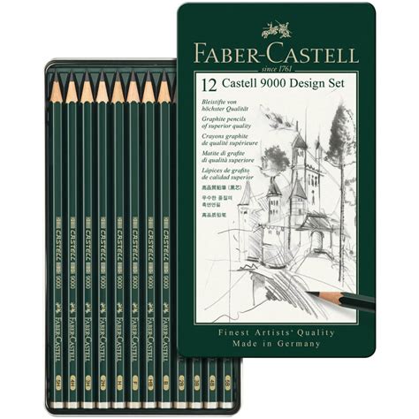 Lápices Faber-Castell 9000 de diferentes durezas