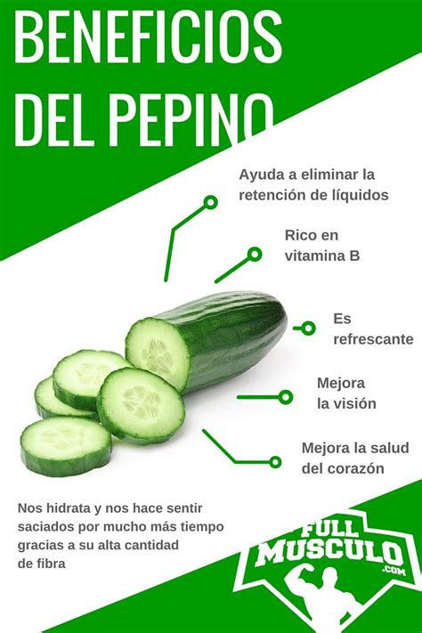 Infografía sobre los beneficios del pepino