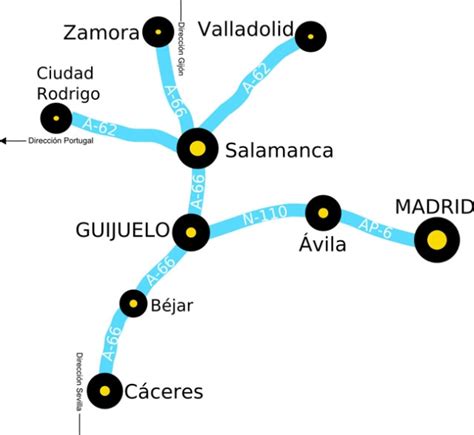 Mapa de la zona de producción de jamón en Guijuelo, Salamanca