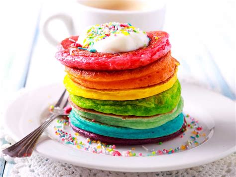 Tortitas de colores apiladas