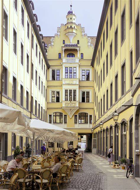 Ubicación histórica de Barthels Hof en Leipzig