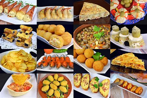 Selección de entrantes tradicionales y creativos del restaurante