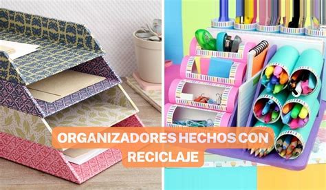 botes de plástico reciclados como organizadores de escritorio