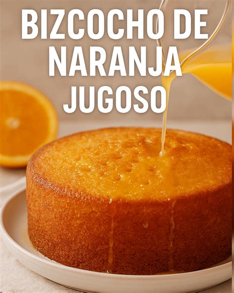 Corte de un bizcocho de naranja jugoso