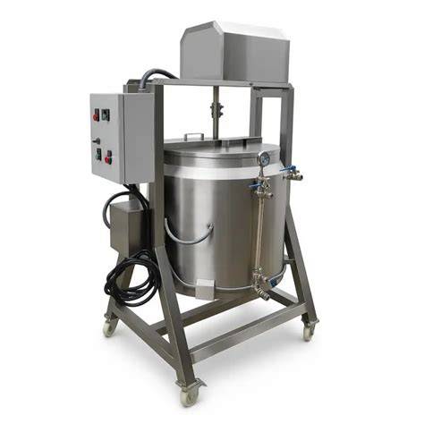Marmita industrial de acero inoxidable para procesado alimentario