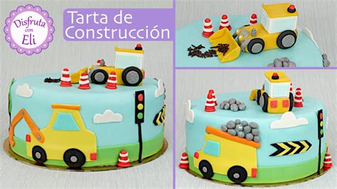 Torta de cumpleaños con diseño de excavadora