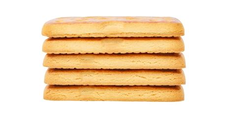 Galletas rectangulares apiladas