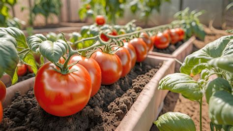 huerto de tomates saludables
