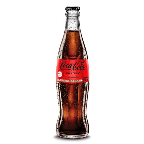 Botella de Coca-Cola Sin Azúcar sobre fondo neutro