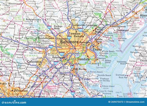 Mapa de la zona de Baltimore donde se cometieron los crímenes