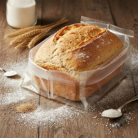 Pan rústico en bolsa de asar con cortes decorativos