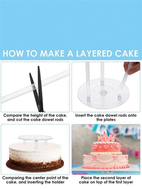 Ilustración de una tarta de varios pisos con su soporte interior visible