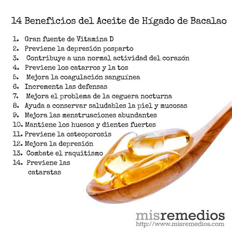 Infografía sobre los beneficios del aceite de hígado de bacalao