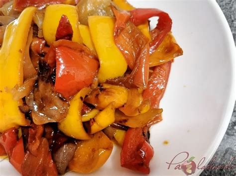 Pimientos dorados y caramelizados preparados con Thermomix TM6