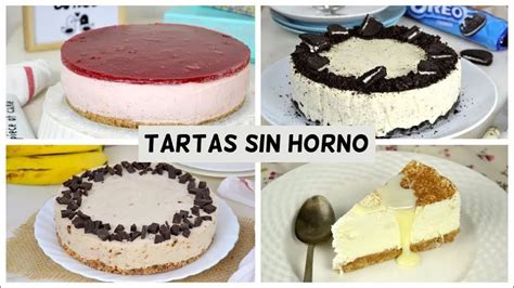 Variedad de tartas frías sin horno