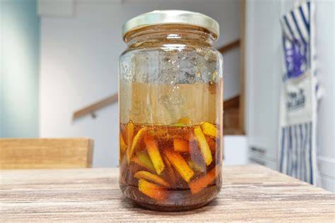 Tarro de concentrado de cítricos casero