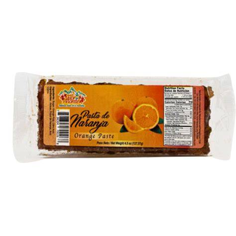 Envase de pasta de naranja industrial