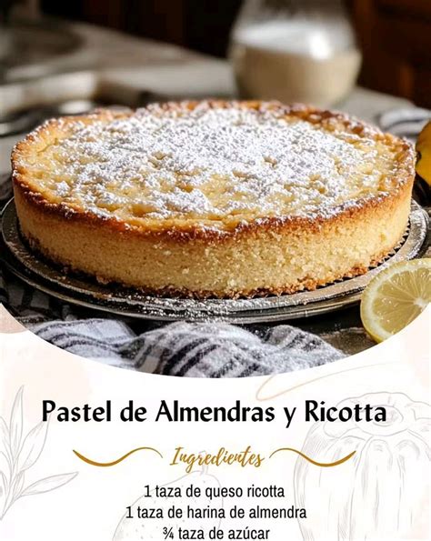 Pastel de almendras listo para desmoldar