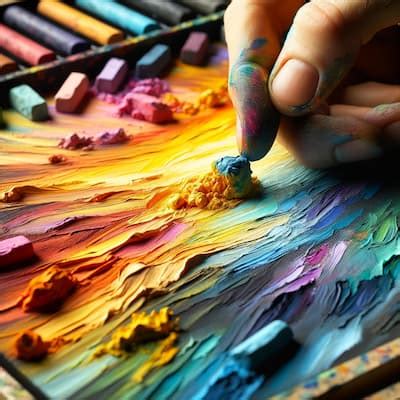 Comparación de texturas entre ceras y pastel al óleo