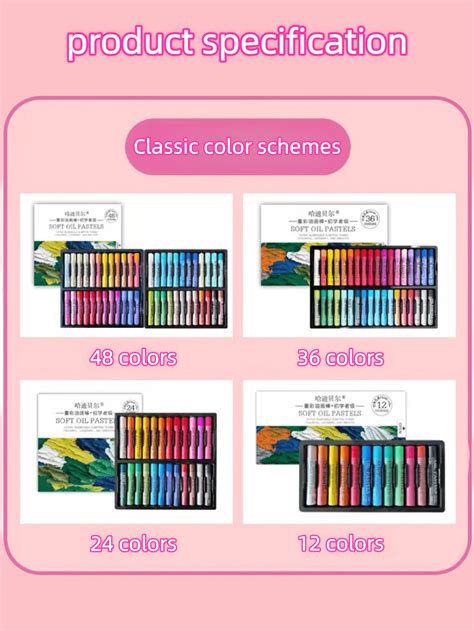 Paleta de colores de pasteles al óleo y ceras